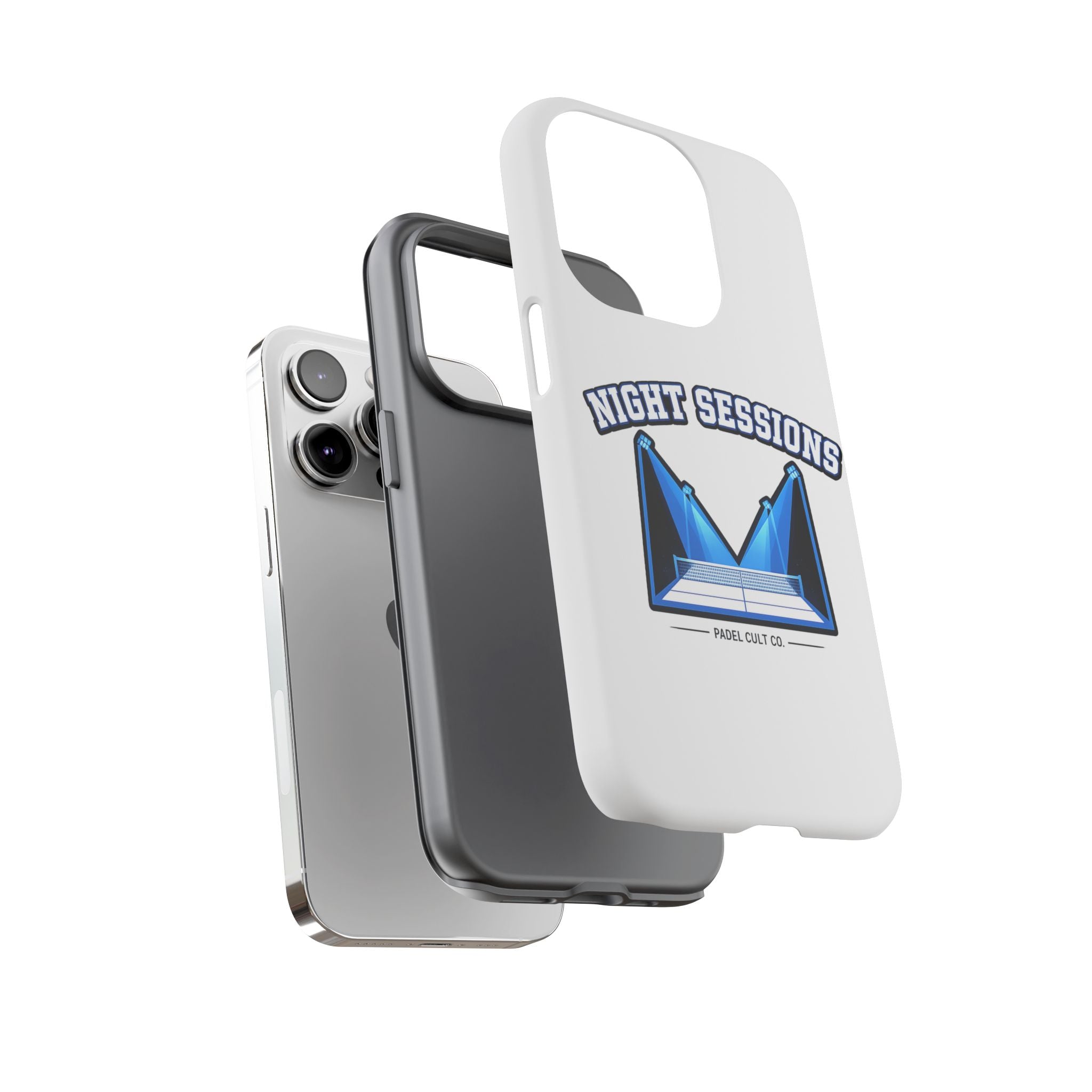Night Sessions Phone Case — Tough Protective Slim Case with Padel-Inspired Design