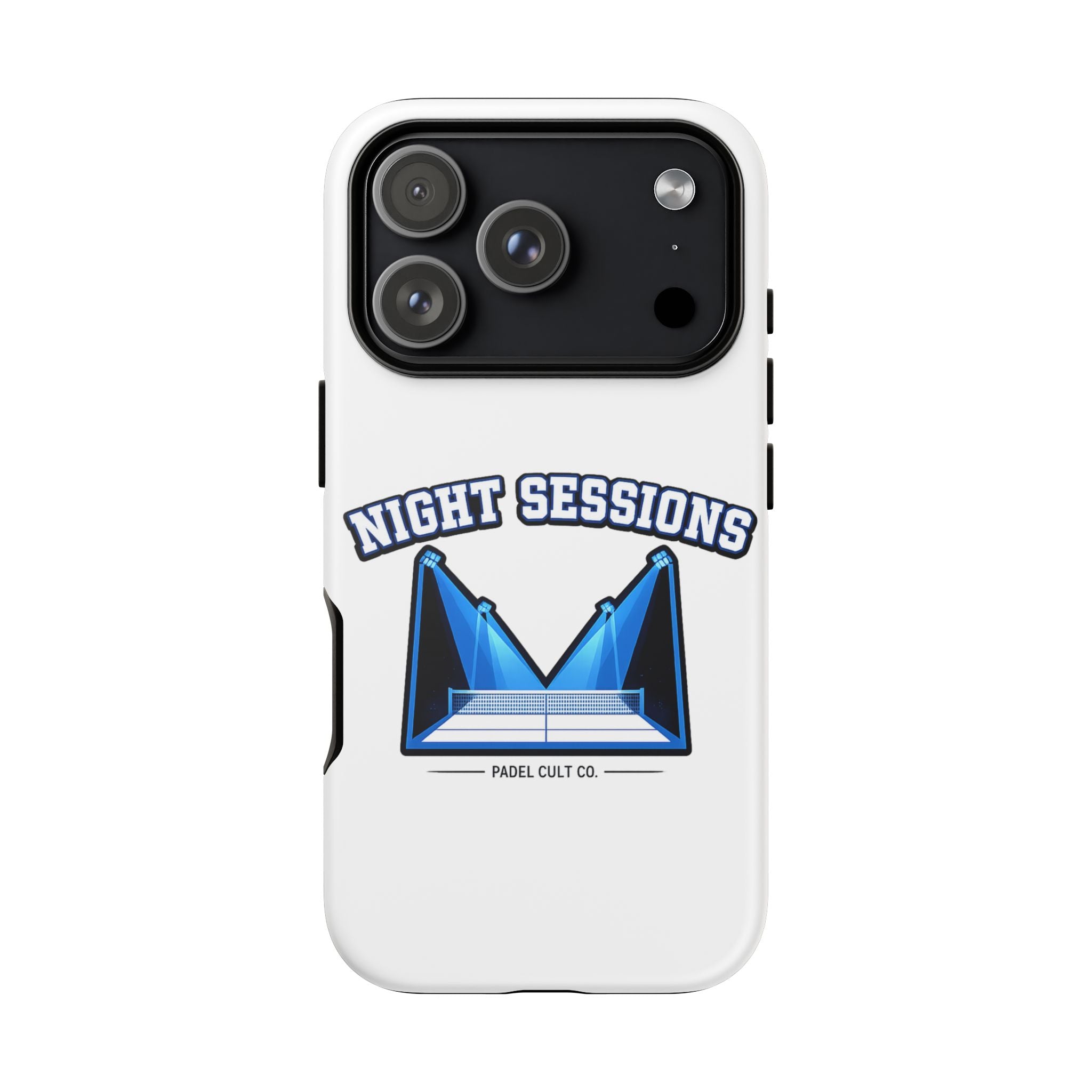 Night Sessions Phone Case — Tough Protective Slim Case with Padel-Inspired Design