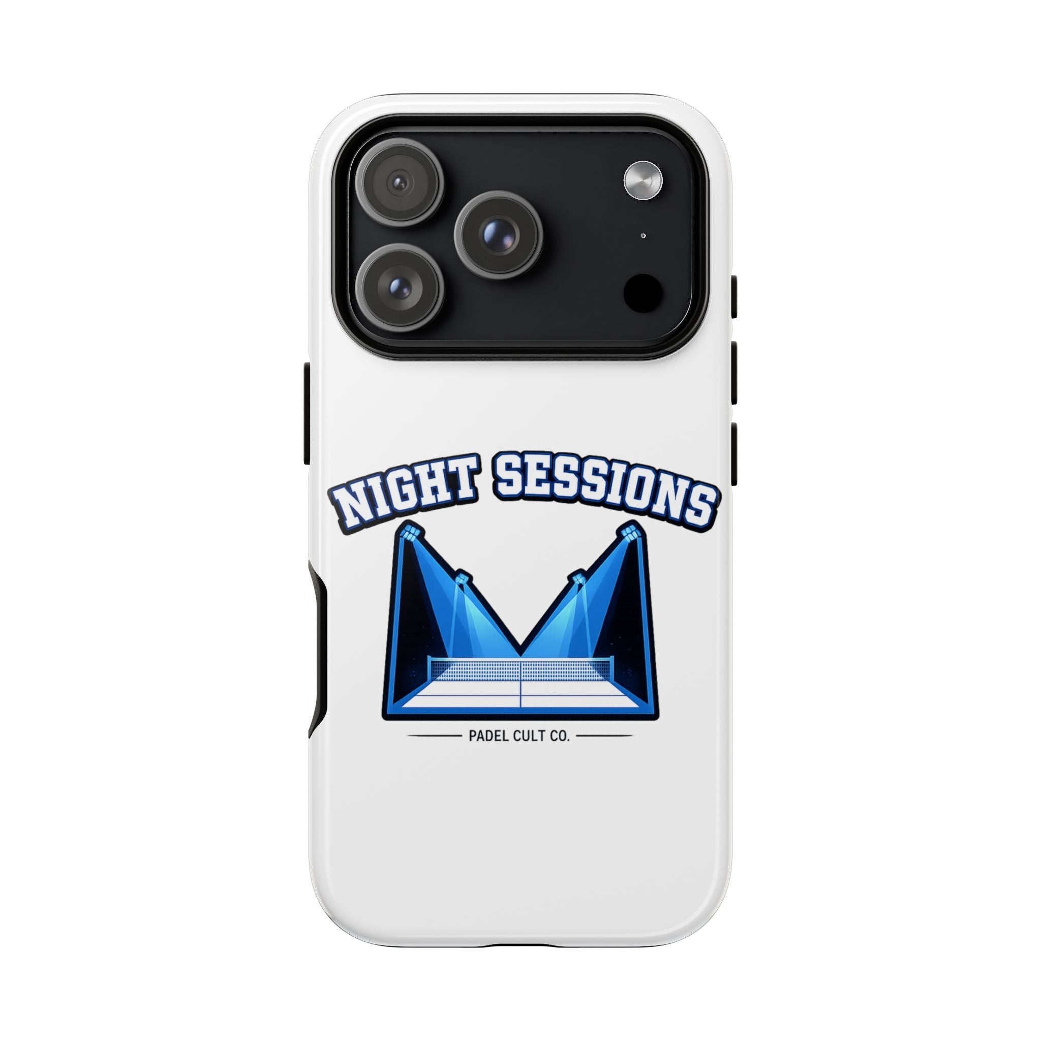 Night Sessions Phone Case — Tough Protective Slim Case with Padel-Inspired Design