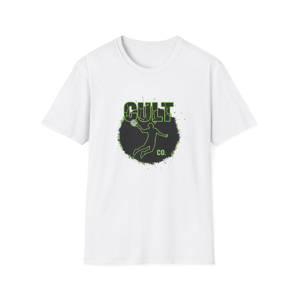 Cult Co. padel T-Shirt — Retro Neon Padel Player Graphic Tee