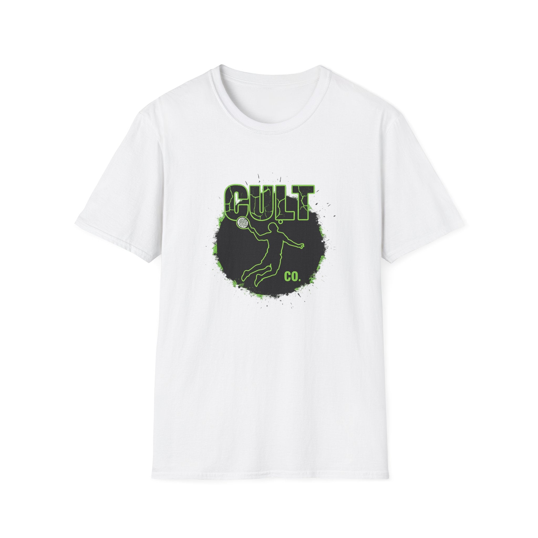 Cult Co. padel T-Shirt — Retro Neon Padel Player Graphic Tee