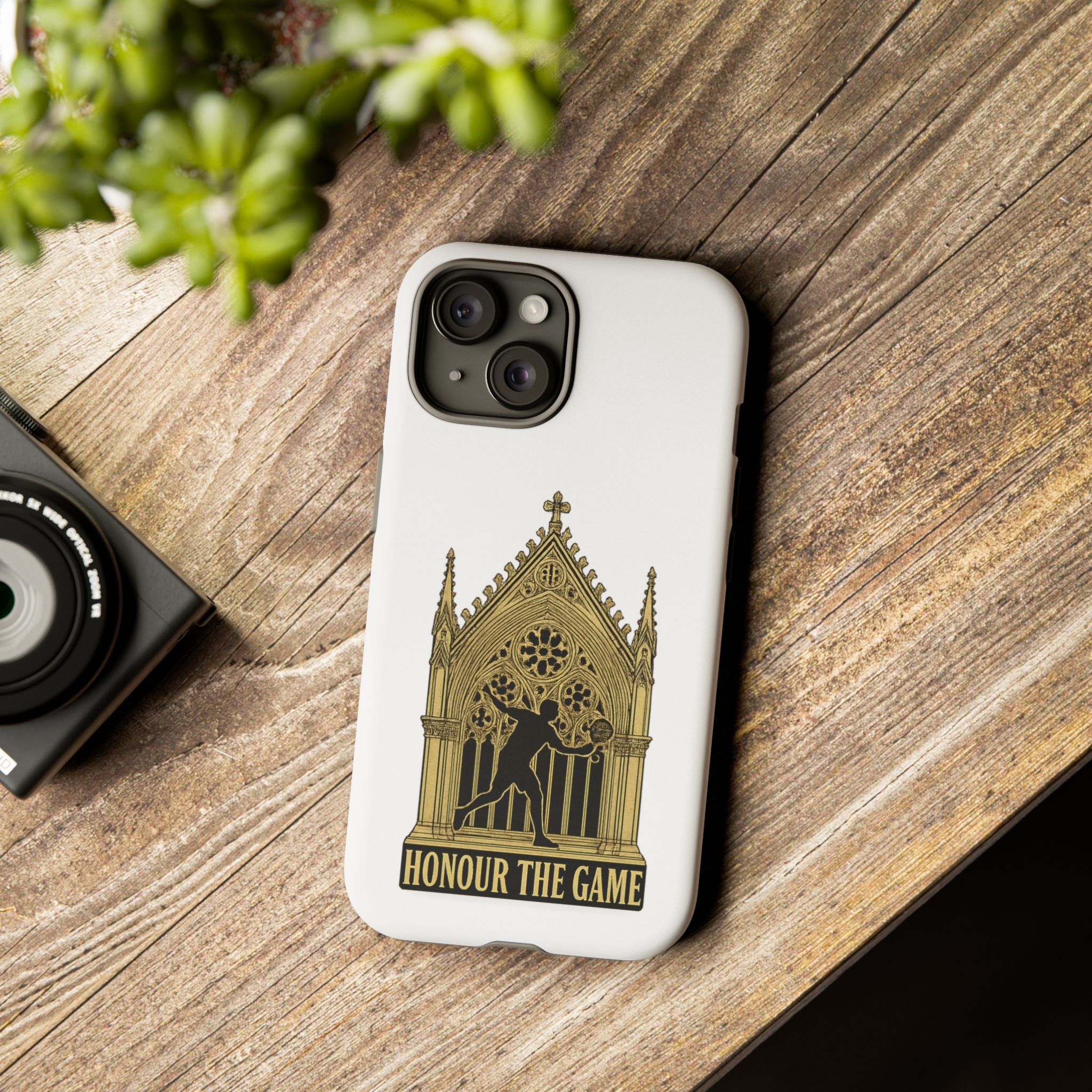 Phone Case — 'Honour the Game' Gothic Padel Tennis Cathedral Design