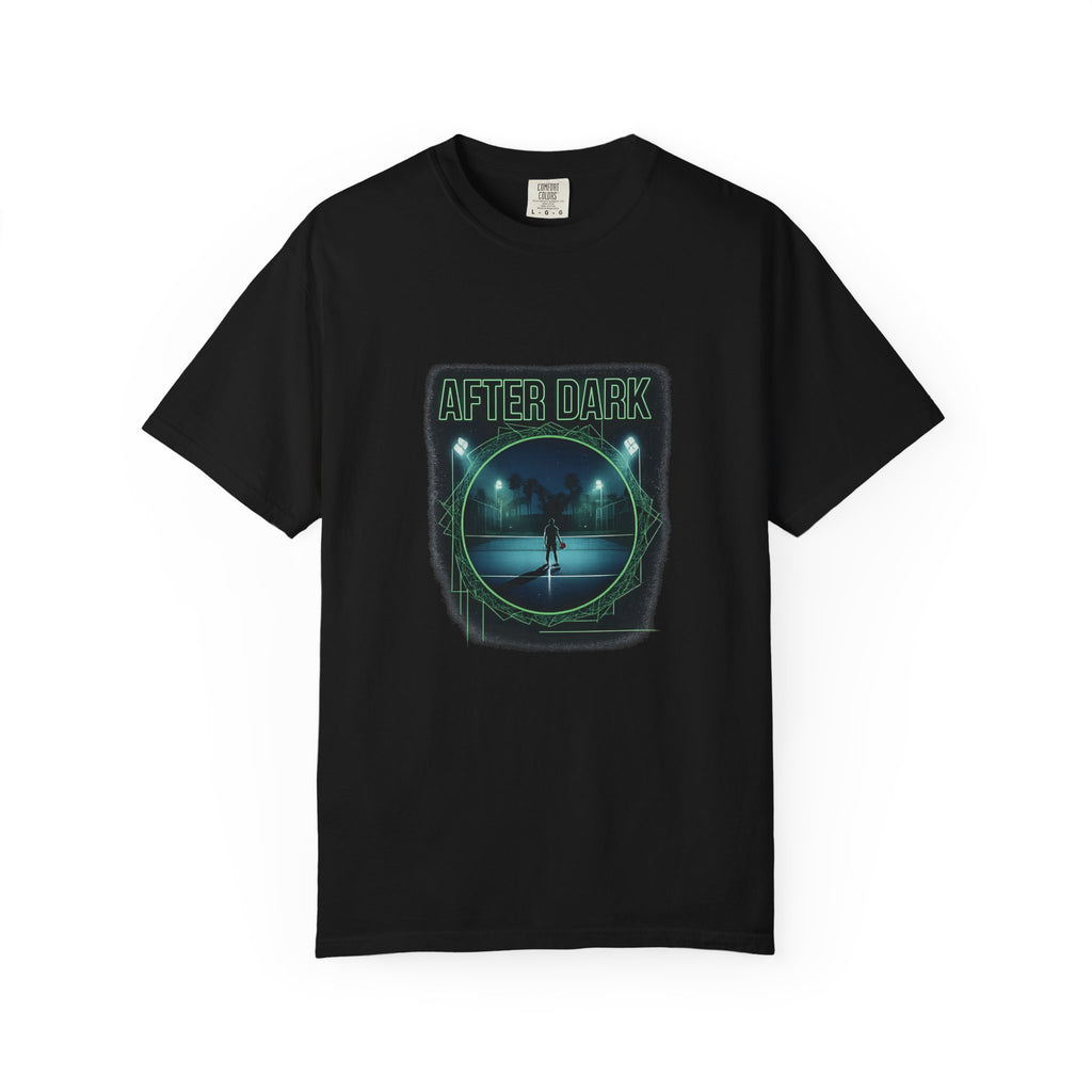 After Dark Nightscape T-Shirt — Retro Padel Tennis Graphic Tee