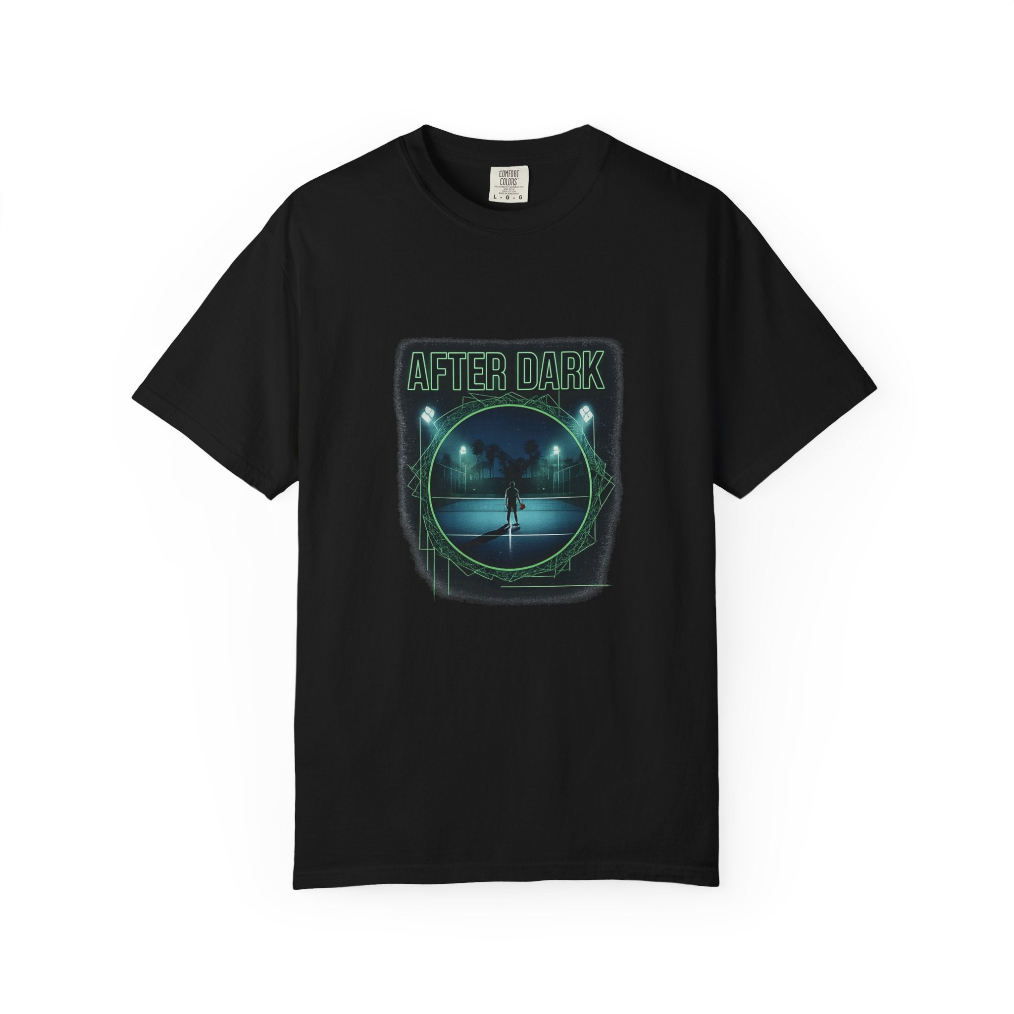 After Dark Nightscape T-Shirt — Retro Padel Tennis Graphic Tee