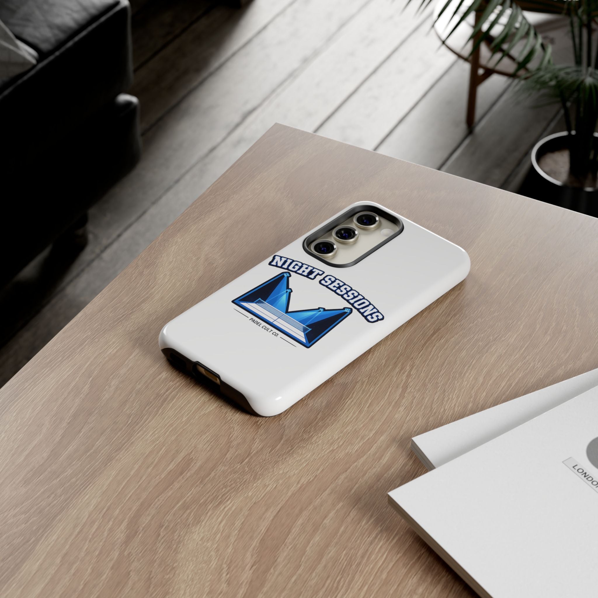 Night Sessions Phone Case — Tough Protective Slim Case with Padel-Inspired Design