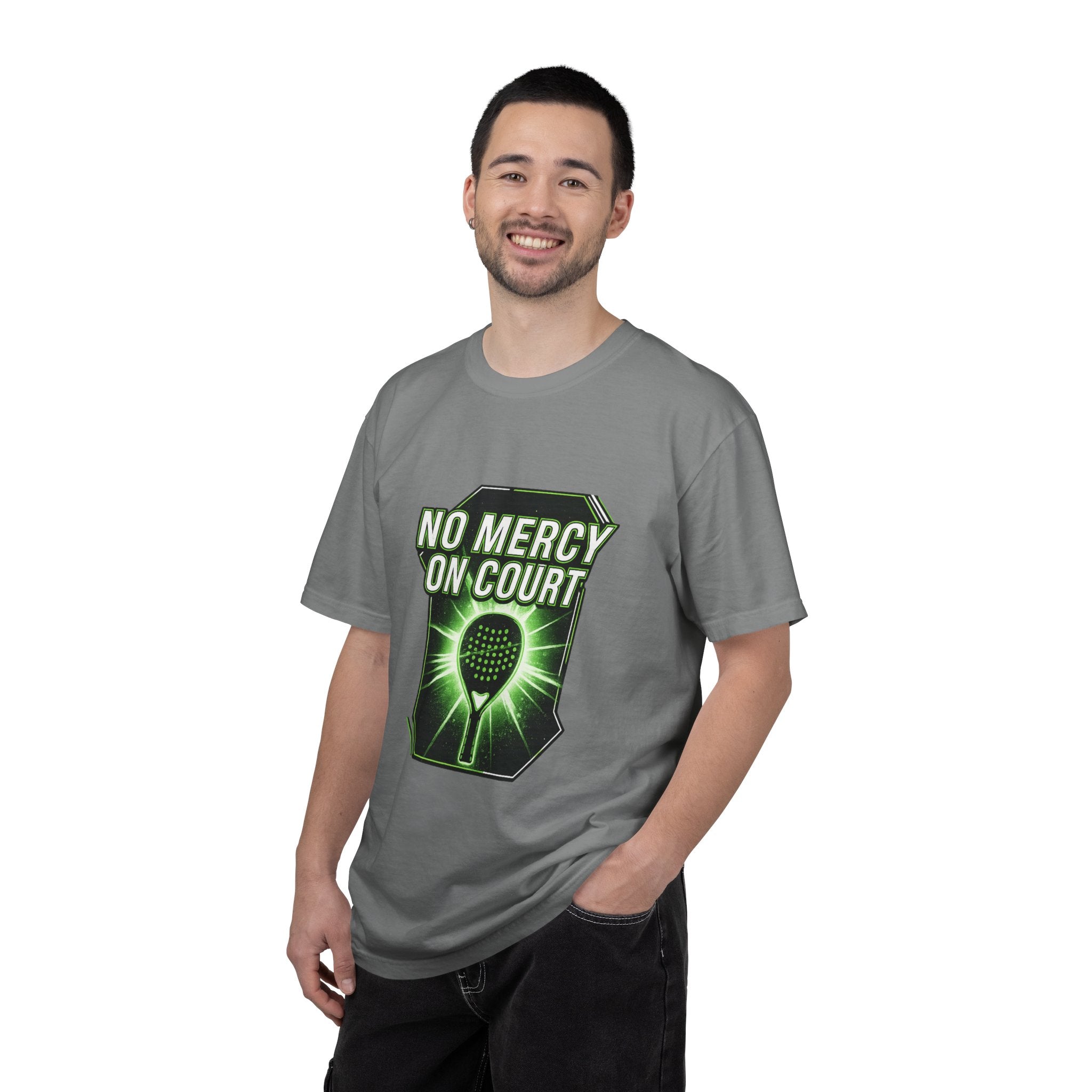 T-Shirt — "No Mercy On Court" Padel Graphic Tee