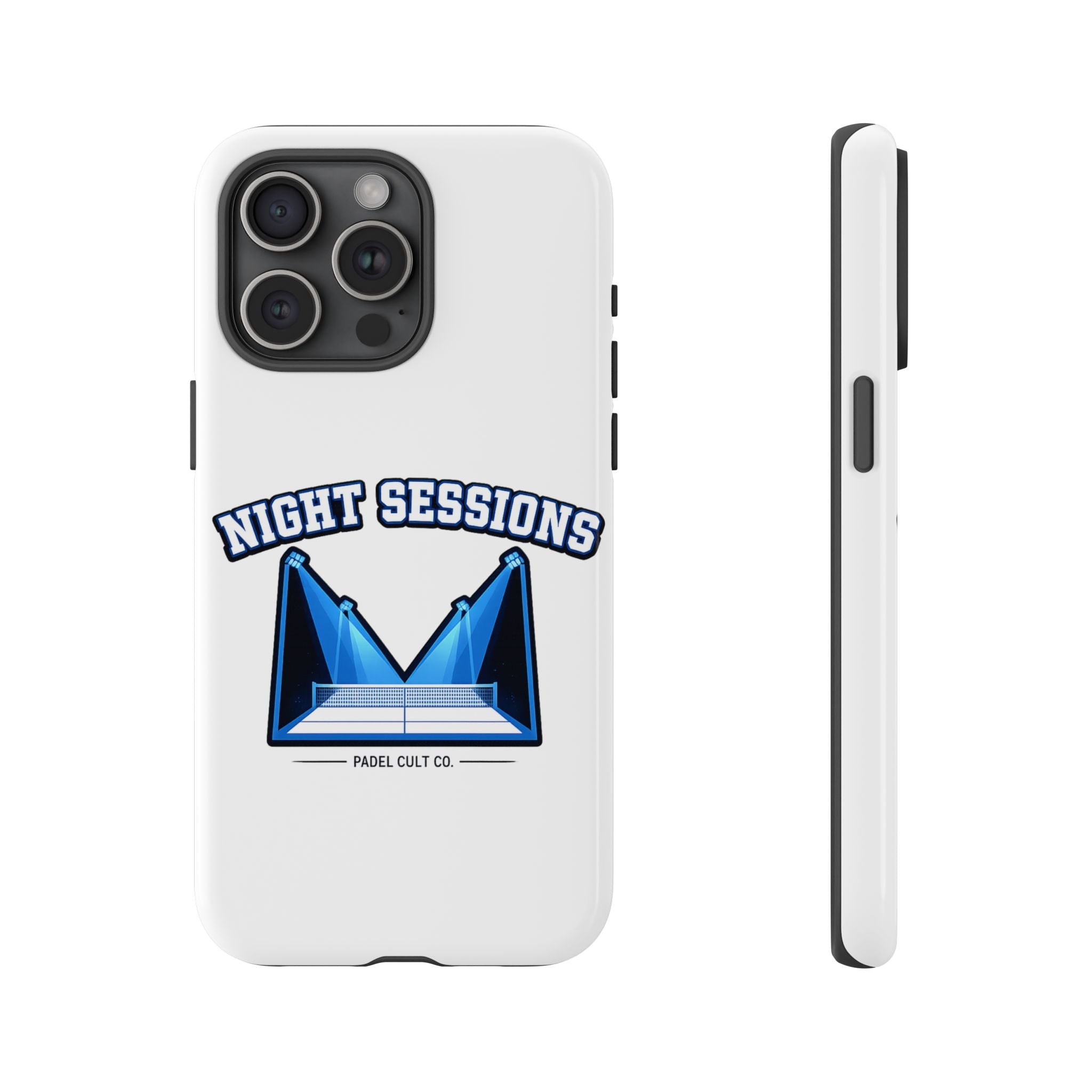 Night Sessions Phone Case — Tough Protective Slim Case with Padel-Inspired Design