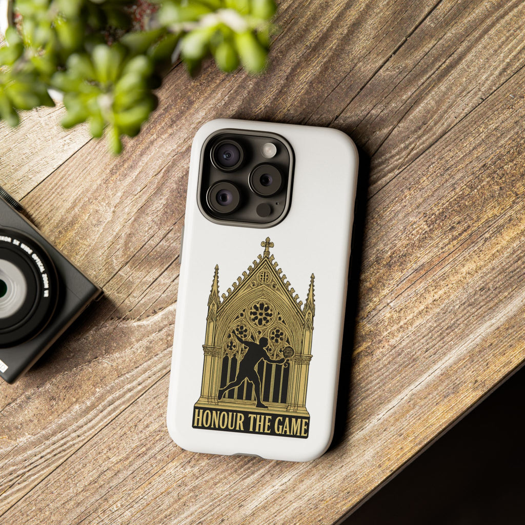 Phone Case — 'Honour the Game' Gothic Padel Tennis Cathedral Design