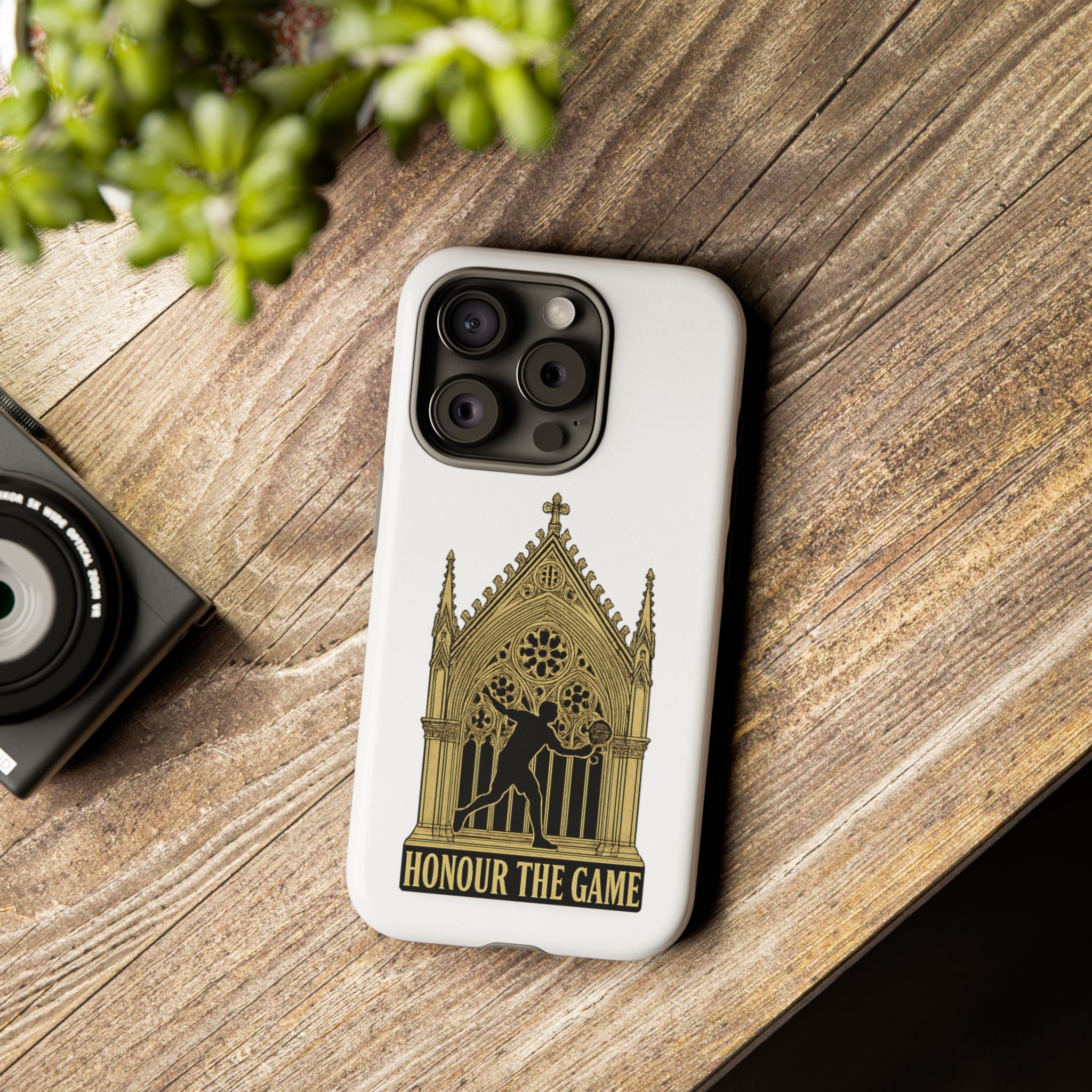 Phone Case — 'Honour the Game' Gothic Padel Tennis Cathedral Design