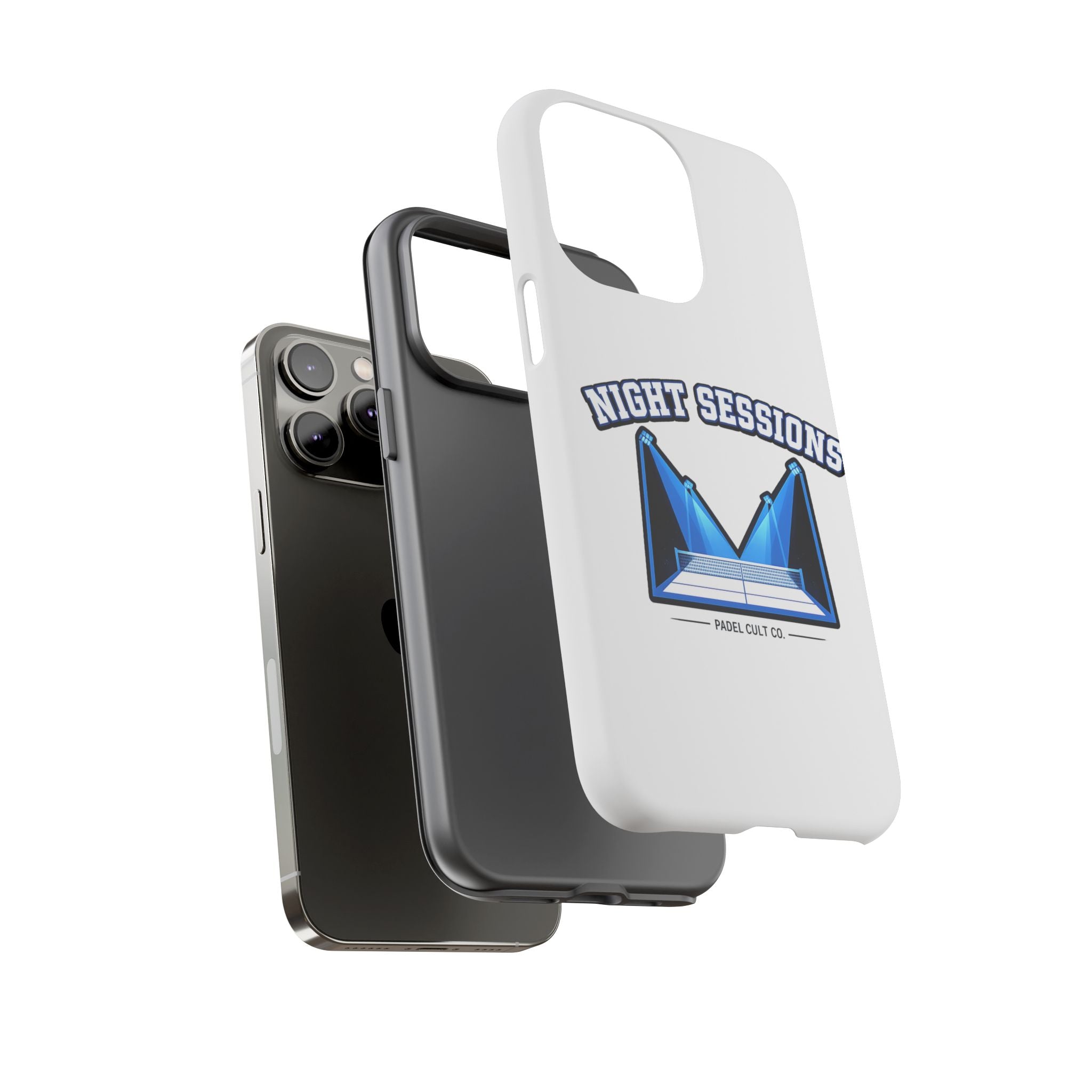 Night Sessions Phone Case — Tough Protective Slim Case with Padel-Inspired Design