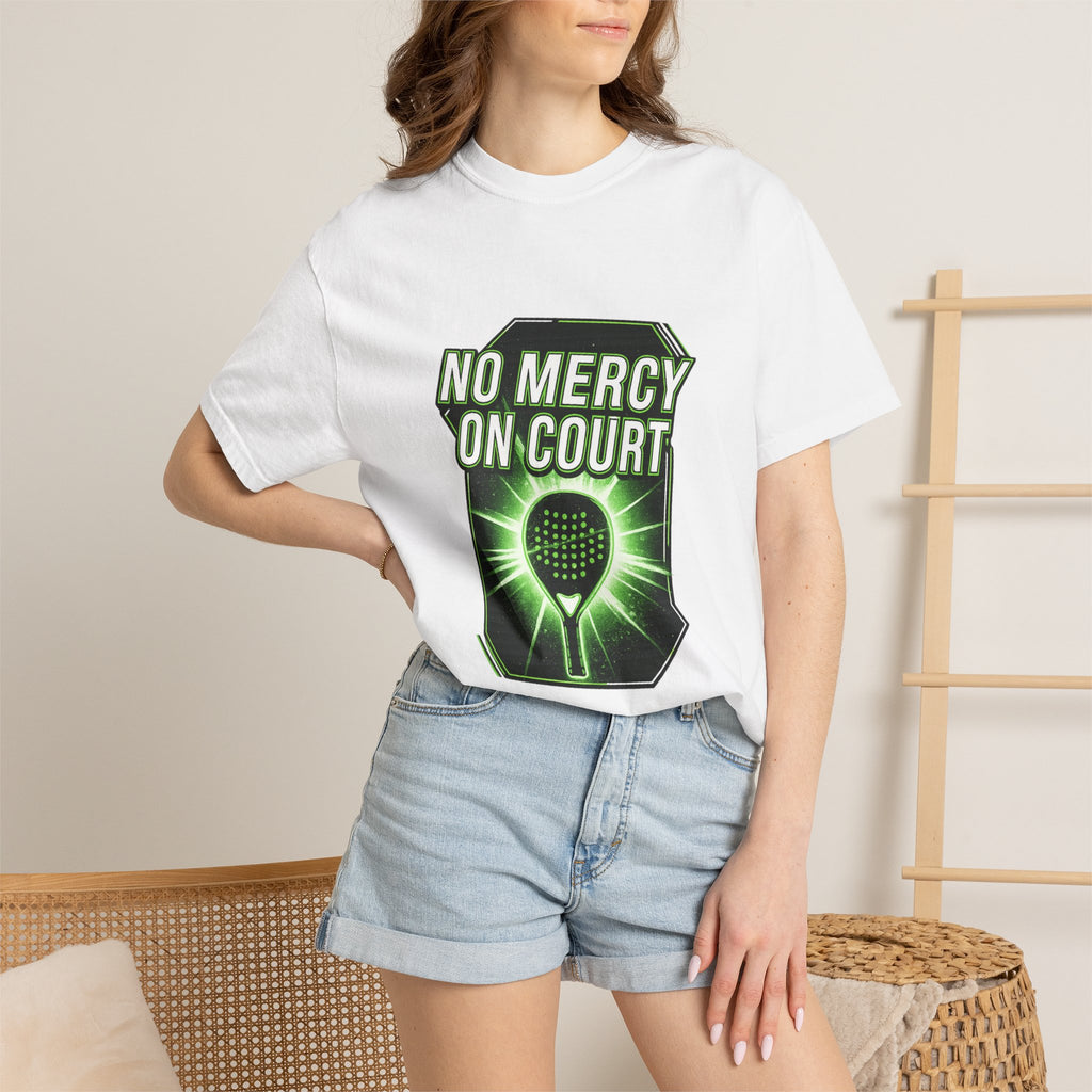 T-Shirt — "No Mercy On Court" Padel Graphic Tee