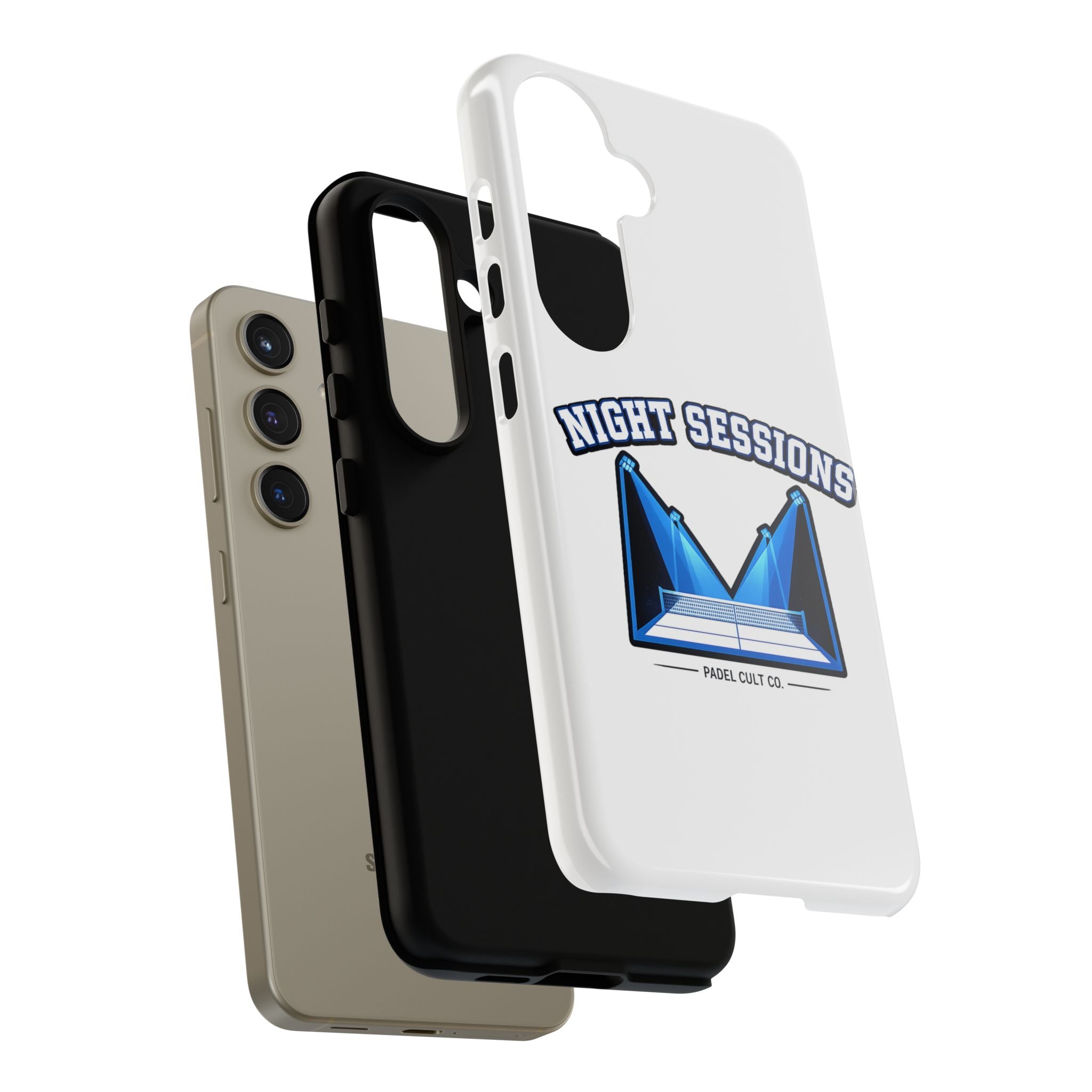 Night Sessions Phone Case — Tough Protective Slim Case with Padel-Inspired Design