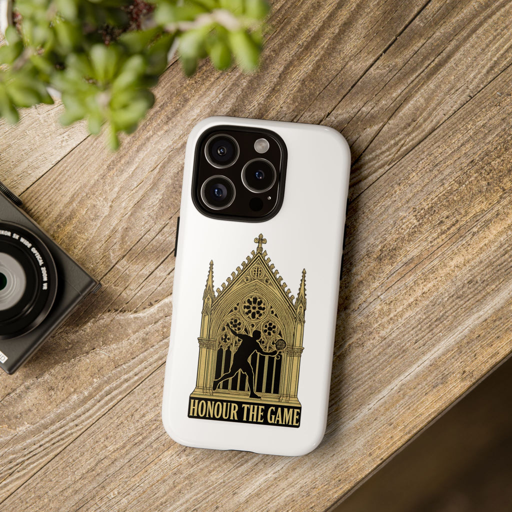 Phone Case — 'Honour the Game' Gothic Padel Tennis Cathedral Design